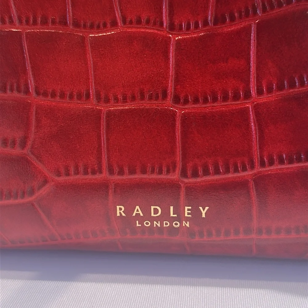 Radley London Agnes Red Croc-Embossed Leather Bag